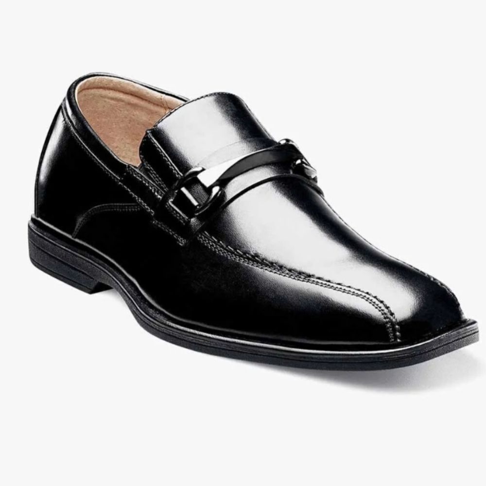 Florsheim Reveal Jr. Boy's Bike Toe Bit Loafers Dress Shoes Black Sz 5M